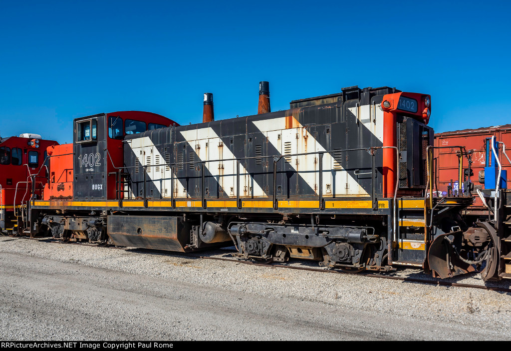 BUGX 1402, ex CN 1402 EMD GMD1, ex CN 1913 at BRC Clearing Yard